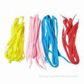 Mixed Color Cotton Fabric Shoelaces, Good for Shoe Decoration with Smooth and Vivid Colored Logo